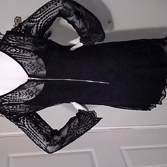 Ecote black lace dress size L - Picture 3 of 3